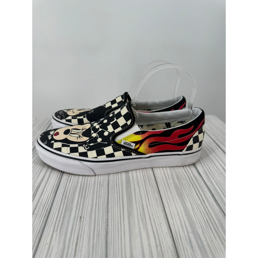 Vans Disney x Mickey & Minnie Flame Classic Slip On Women Size 10 Mens Size 8.5 - Picture 6 of 12